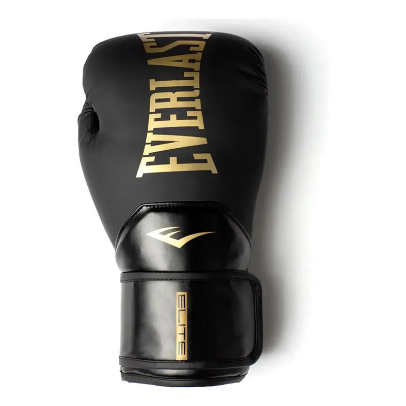 Guante Box Everlast Elite Pro Style 16 Oz Color Negro/dorado Talla 10oz