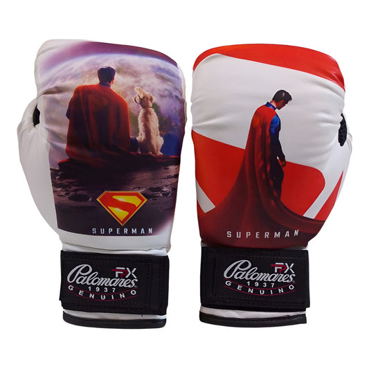 Guante Box Infantil Superman Poster 2025 Palomares Fpx 6 Oz Blanco