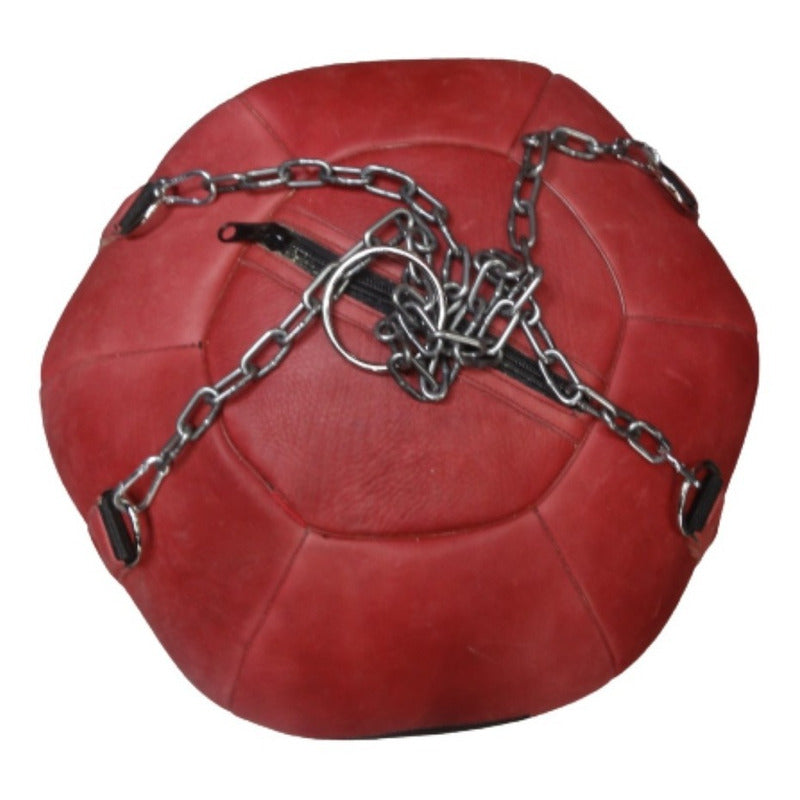 Costal Box Redondo O Bola Piel Rd Palomares Genuino Fpx  Rojo