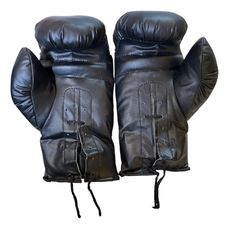 Juego De 4 Guantes De Box Vinil Joven Palomares Genuino Fpx Juvenil Negro
