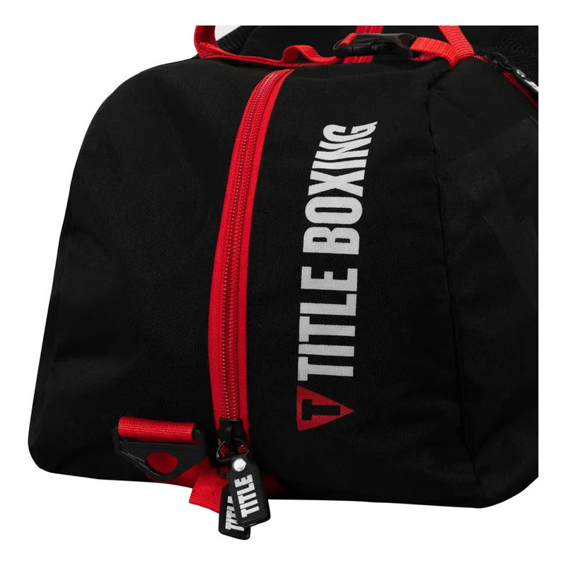 Mochila Deportiva Para Equipo De Box Mma Title Boxing Negro Con Logo