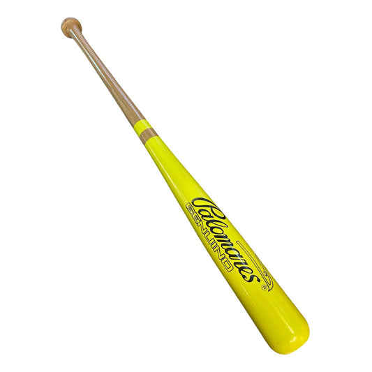 Bat Madera Béisbol #35 Neon,rosa,naranja Palomares Fpx Amarillo
