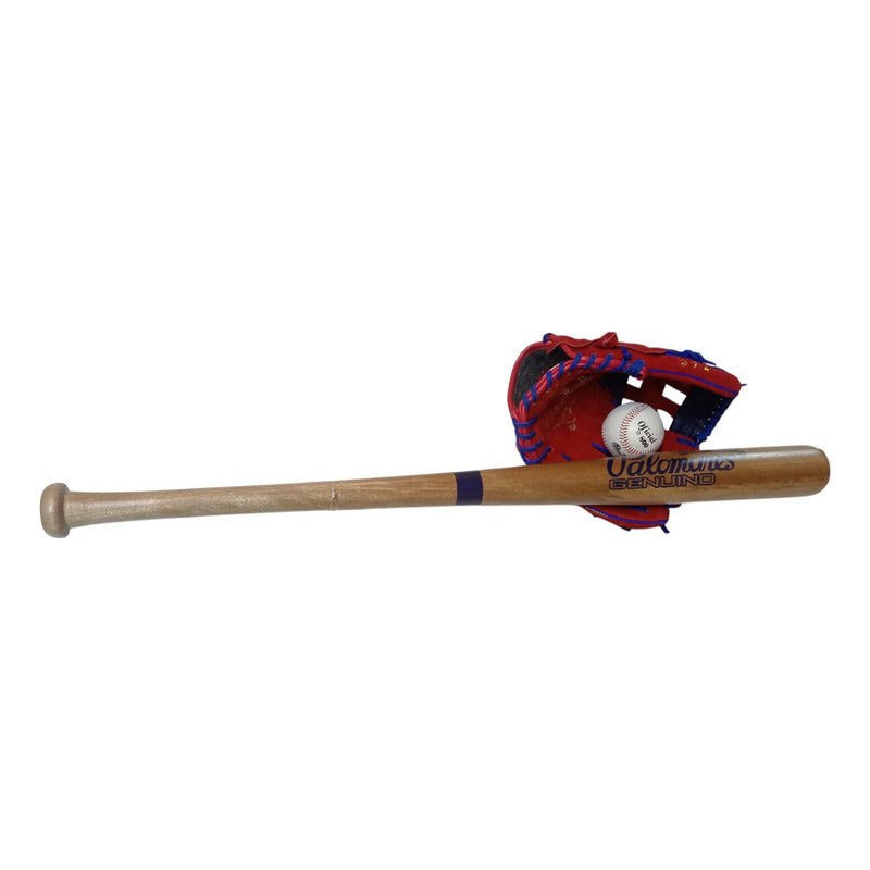 Kit Beisbol Adulto Manopla Bat Y Pelota Palomares Fpx