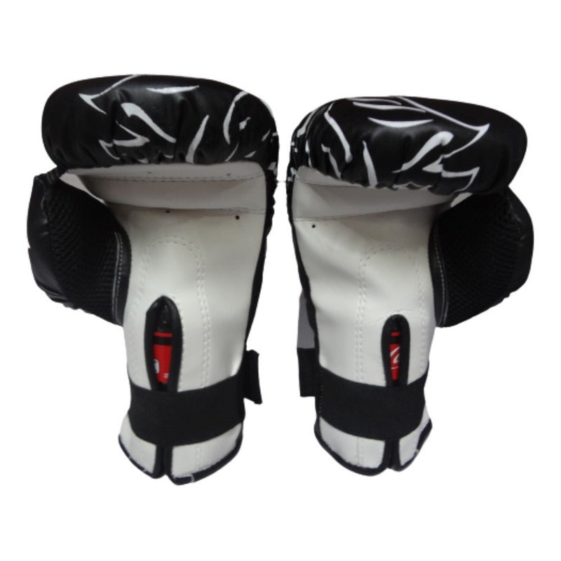 Guantes De Box Y Careta Infantil Lobo 6 Oz Palomares Fpx 6 Oz Negro