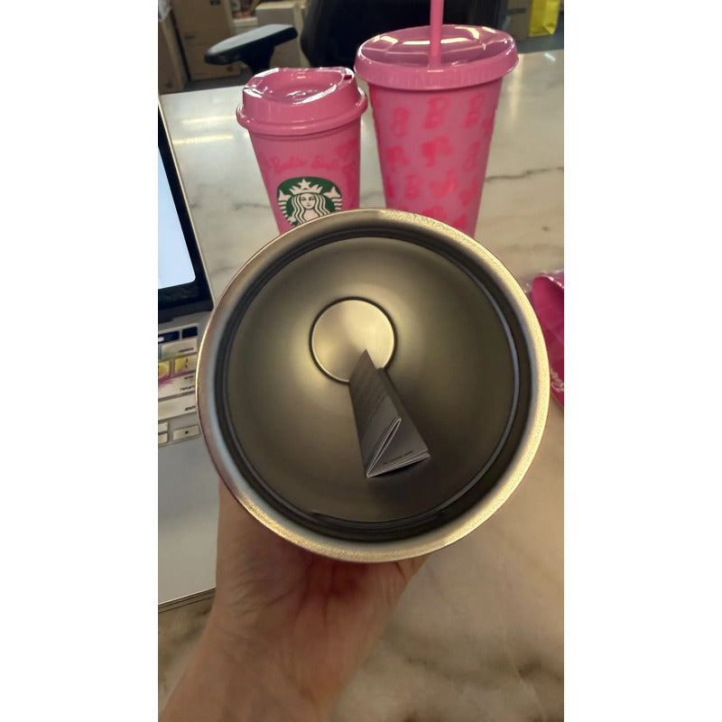 Vaso Stanley Starbucks Barbie Coleccion Vasostopperstickers Rosa Chicle