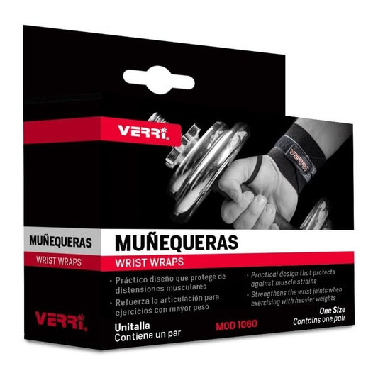Muñequera Pesas Verri Elástica 1060 Palomares Fpx Negro