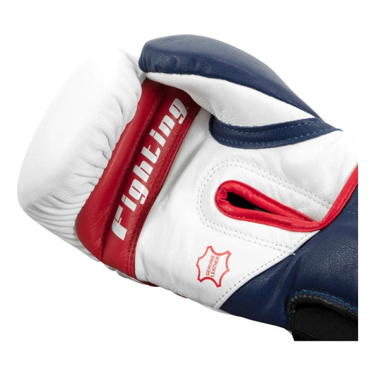 Guantes Box Doble Correa Fighting 2.0 Piel Palomares Fpx 14oz Blanco