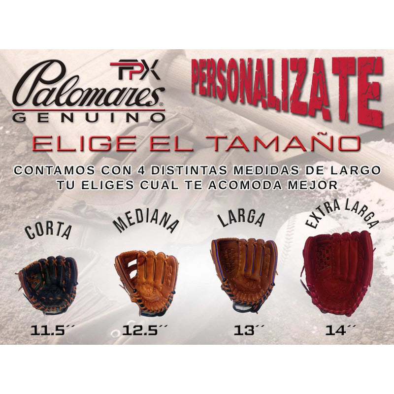 Manopla Beisbol Personalizada Piel Palomares Genuino Fpx