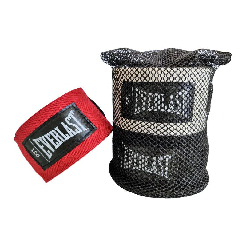 Venda Deportiva 3m Everlast Algodón 5cm Velcro Rojo