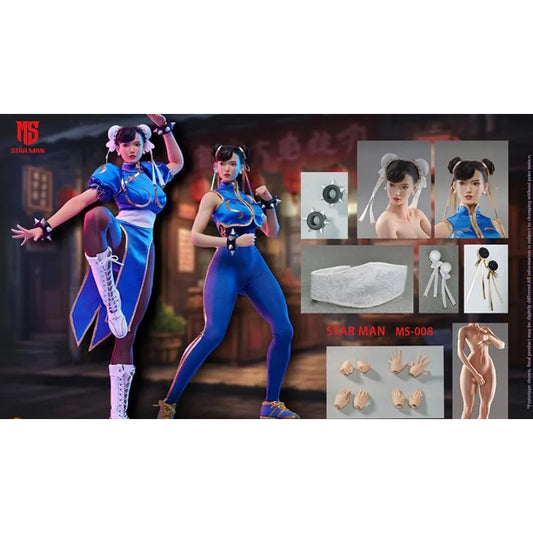Star Man Chun Li Ms-08 Figura 1/6 No Hot Toys Palomares Fpx