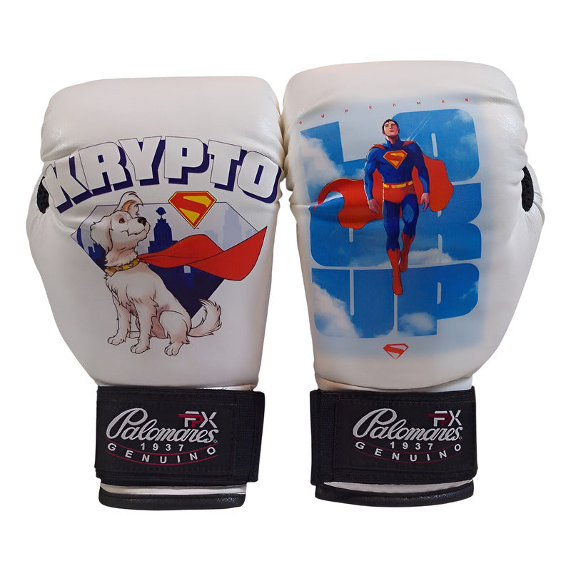 Par Guante Box Infantil 6 Oz Superman & Krypto Comic Fpx 6 Oz Blanco