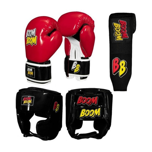 Kit Box Infantil Careta Guantes Title Vendas Palomares Fpx Negro