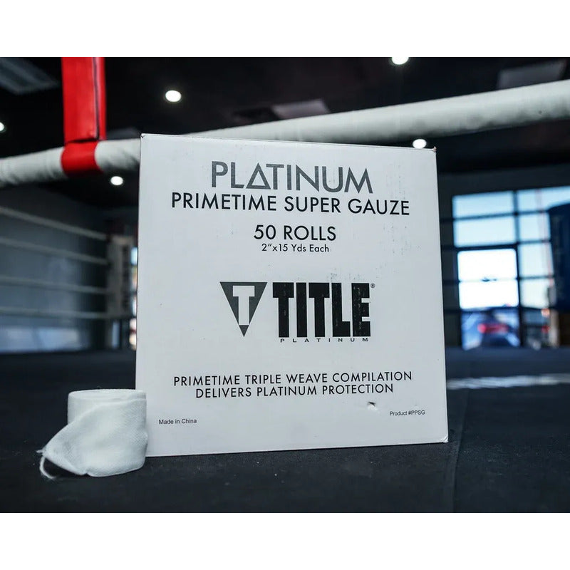 Gasa En Rollo Vendaje Boxeo Title Boxing Platinum Fpx Blanco Juvenil/adulto