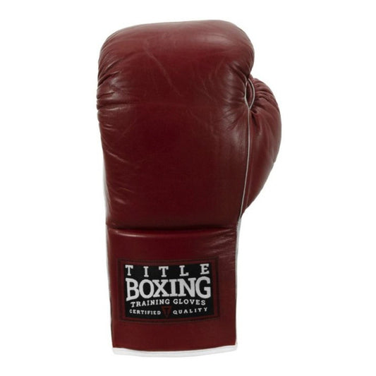 Guantes Box Piel Old School 16oz Agujeta Title Palomares Fpx Marrón