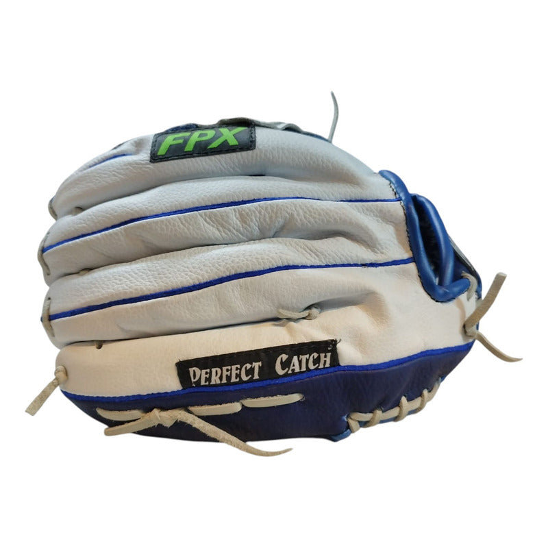 Guante Manopla G370 Diestra Blanco/azul 13puLG Palomares Fpx Blanco Juvenil/ Adulto