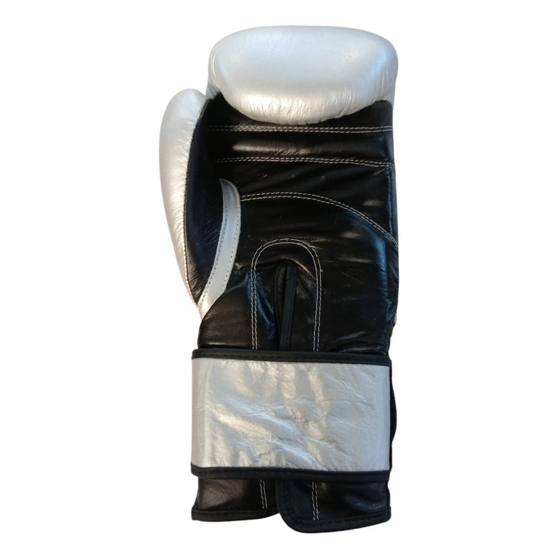 Par Guante Boxeo Piel Genuina Ed. Unica Plata Palomares Fpx