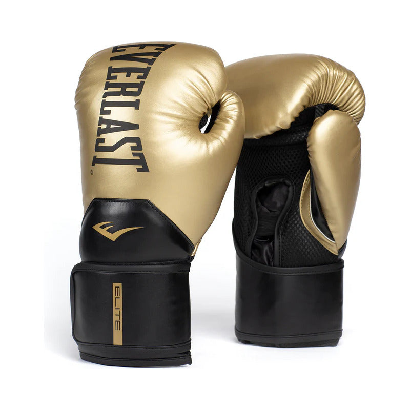 Guante Box Elite Dorado Con Negro Everlast  Xe231