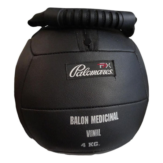 Balón Medicinal C/agarradera Pesa Rusa 4kg Palomares Fpx Negro