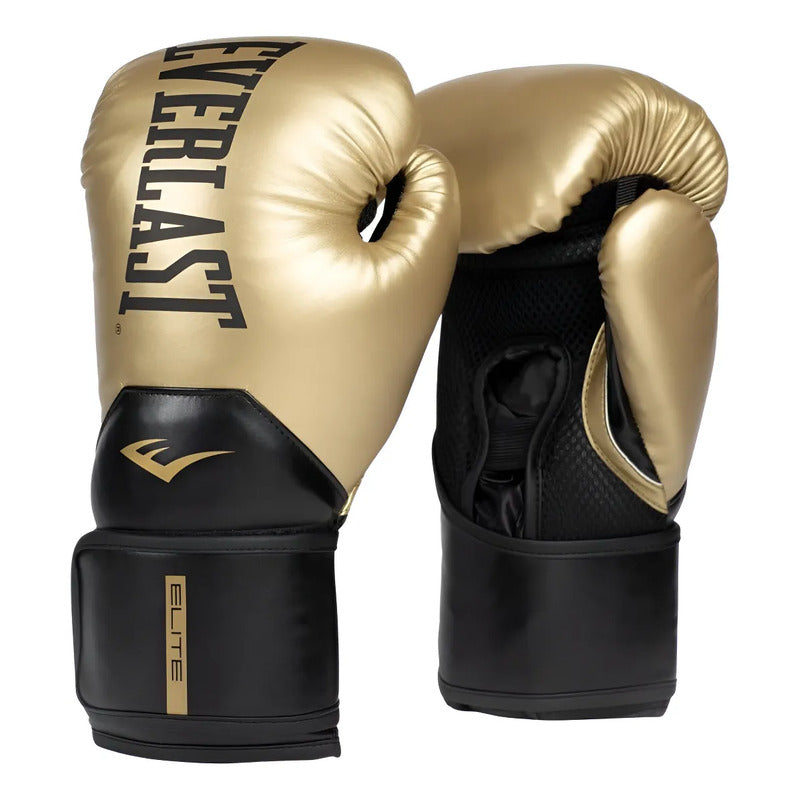 Guantes Elite V2 Sin Genero 12oz Dorado/negro Everlast