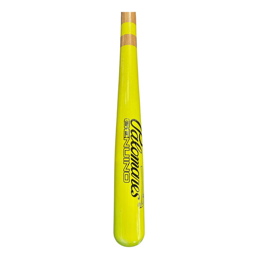 Bat Madera Béisbol #35 Neon,rosa,naranja Palomares Fpx Amarillo