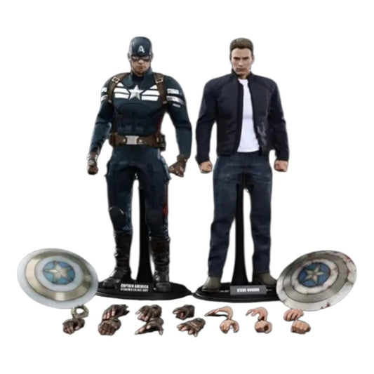 Hot Toys Capitan America And Steve Rodgers Mms243 1/6 Fpx