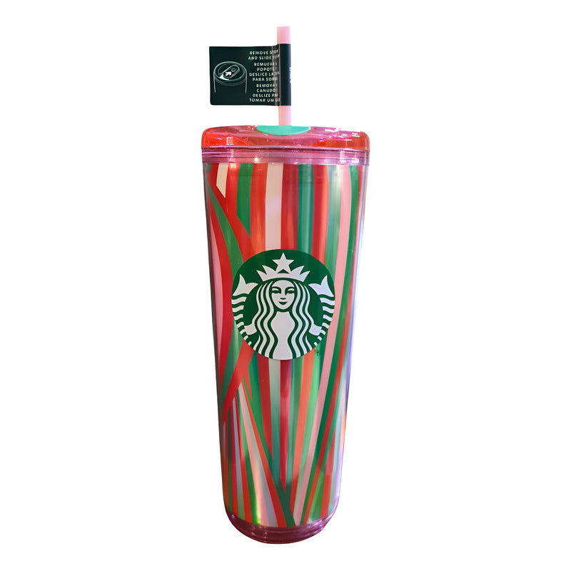 Vaso Starbucks Candy Caramelo Color Rosa Verde Rojo