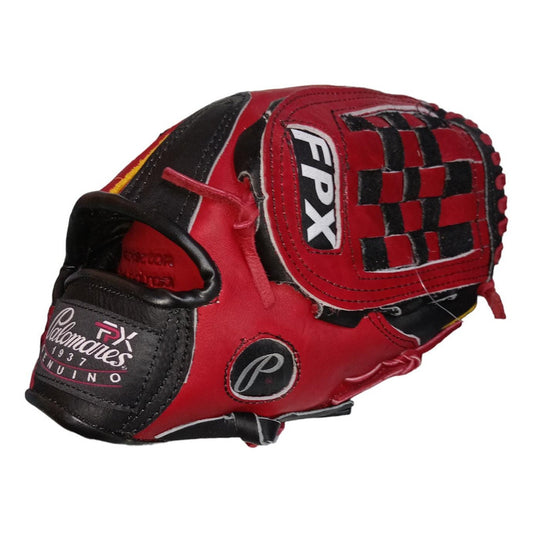 Guante Manopla Beisbol G125 Ed. Roja Palomares Genuino Fpx Rojo Amarillo Juvenil