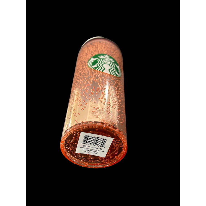 Vaso Coleccionable Bubbles Naranja Starbucks Venti Nuevo Naranja Claro