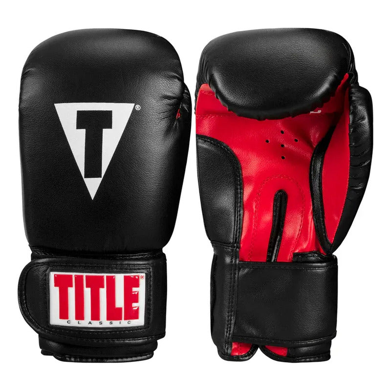 Paquete Guantes C/vendas 3 Mts  Title Boxing Palomares Fpx 14 Oz Negro