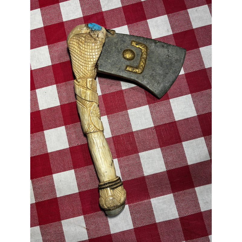 Hacha Cuchillo Antiguo Ritual Cultura Maya Oro Tumbaga Fpx Hueso