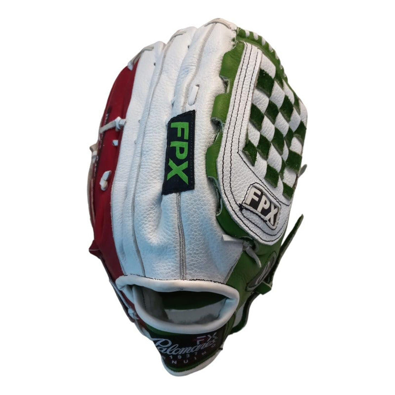 Guante Manopla Beisbol Mak Tricolor 14 PuLG Palomares Fpx Verde Adulto