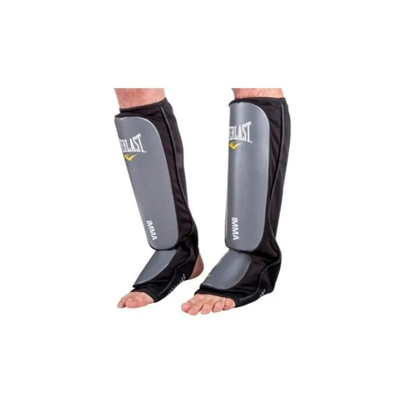 Espinilleras Everlast X07951 Con Protectores De Empeine. Gris