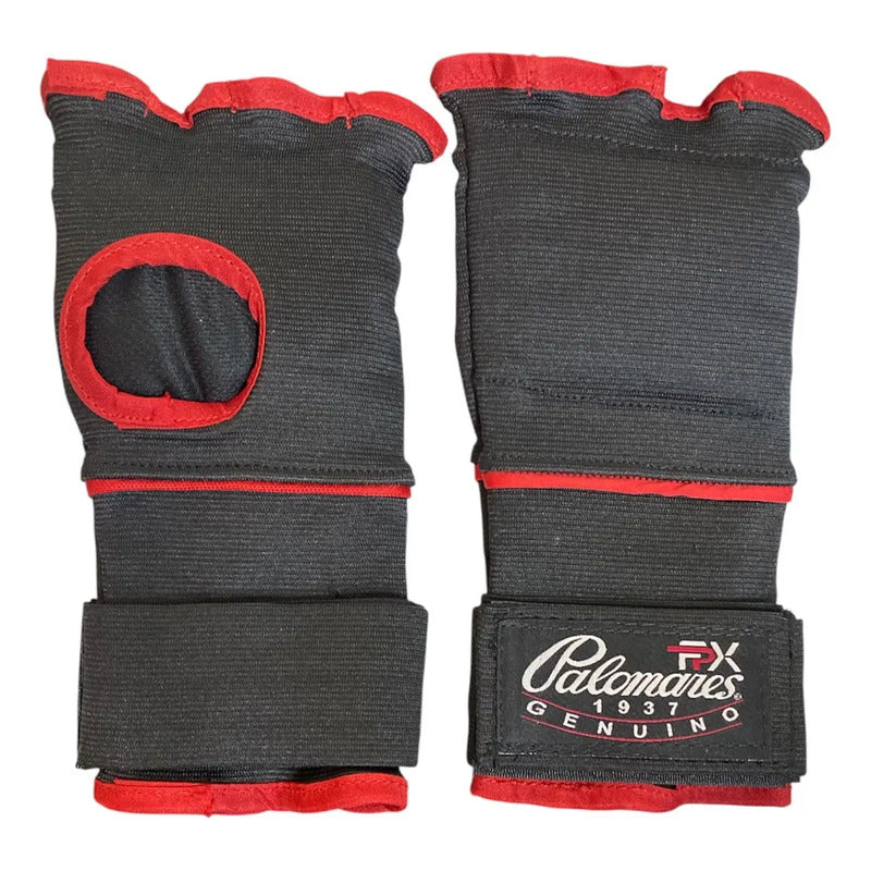 Par Guantes Venda Boxeo Palomares Genuino Fpx Juvenil/adulto Negro