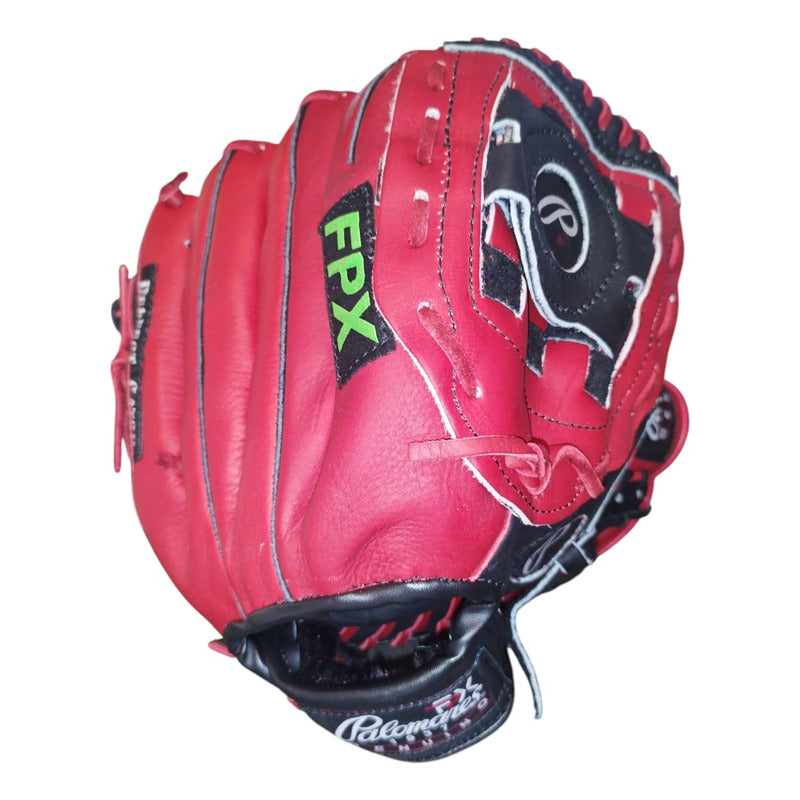 Manopla Beisbol Roj/negro G350 Palomares Genuino Fpx Negro/rojo Juvenil/ Adulto