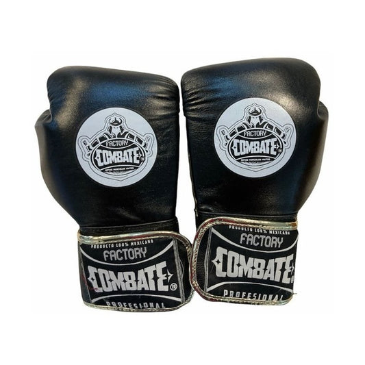 Guantes Box Piel Factory Combate Velcro Palomares Fpx Negro