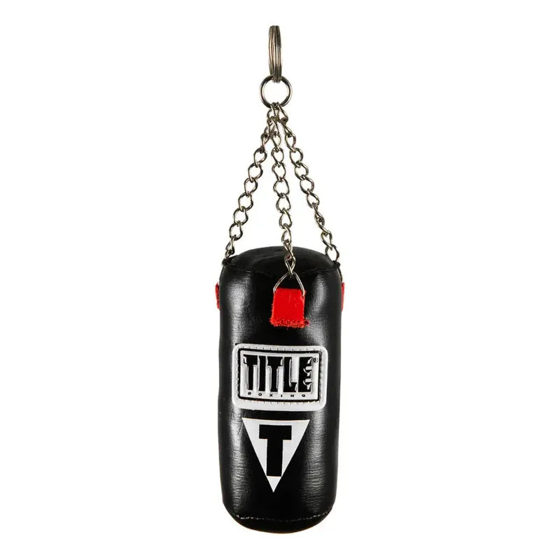 Llavero Mini Saco De Boxeo Title Palomares Genuino Fpx Negro