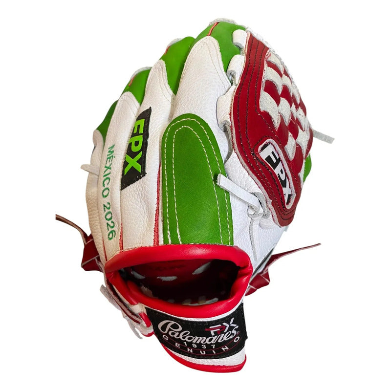 Guante Manopla Beisbol G125 Tricolor Ed Unica Palomares Fpx Blanco Juvenil/ Adulto