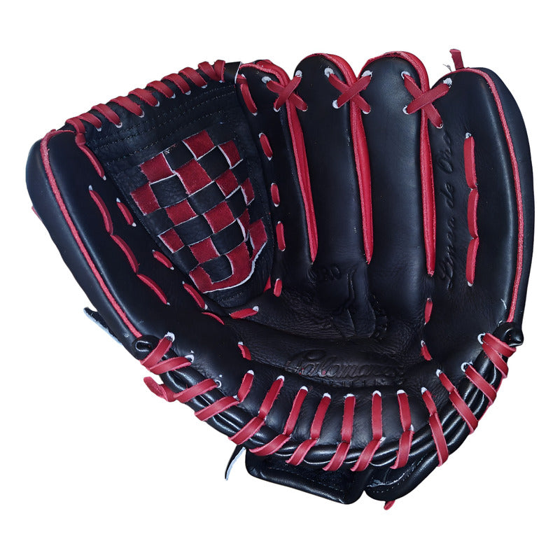 Manopla Beisbol Roj/negro G350 Palomares Genuino Fpx Negro/rojo Juvenil/ Adulto