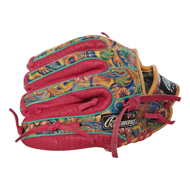 Guante Manopla Beisbol 11.5 Floral H Palomares Genuino Fpx Rosa Chicle Juvenil/adulto
