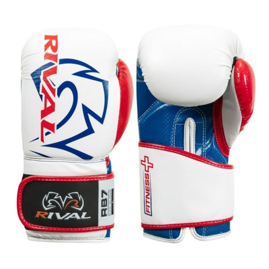 Guantes Box Rival Fitness Rb7 Wh Piel 14 Y 16 Oz  Fpx