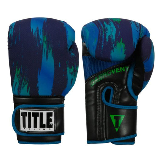 Guantes Boxeo Title Original Electrico Azul Nuevo Fpx 14oz Azul