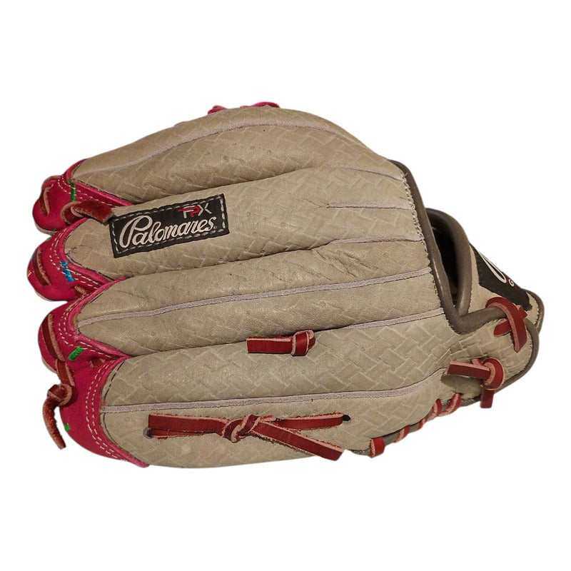 Guante Manopla Beisbol 1250 11.5 Rosa Ed.unic Palomares Fpx Gris Juvenil/adulto