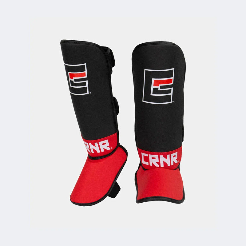 Par Espinilleras Infantil Combat Corner Muaythai Mma Fpx Negro Infantil