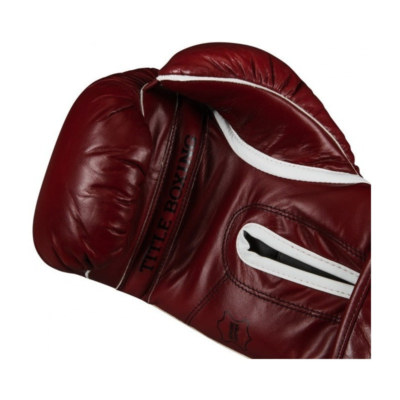 Guantes De Box Old School Velcro 14oz Title Palomares Fpx 14 Oz  Marrón