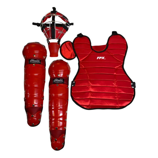 Arreo Juvenil Beisbol Catcher Careta/peto/espinilleras Fpx Rojo
