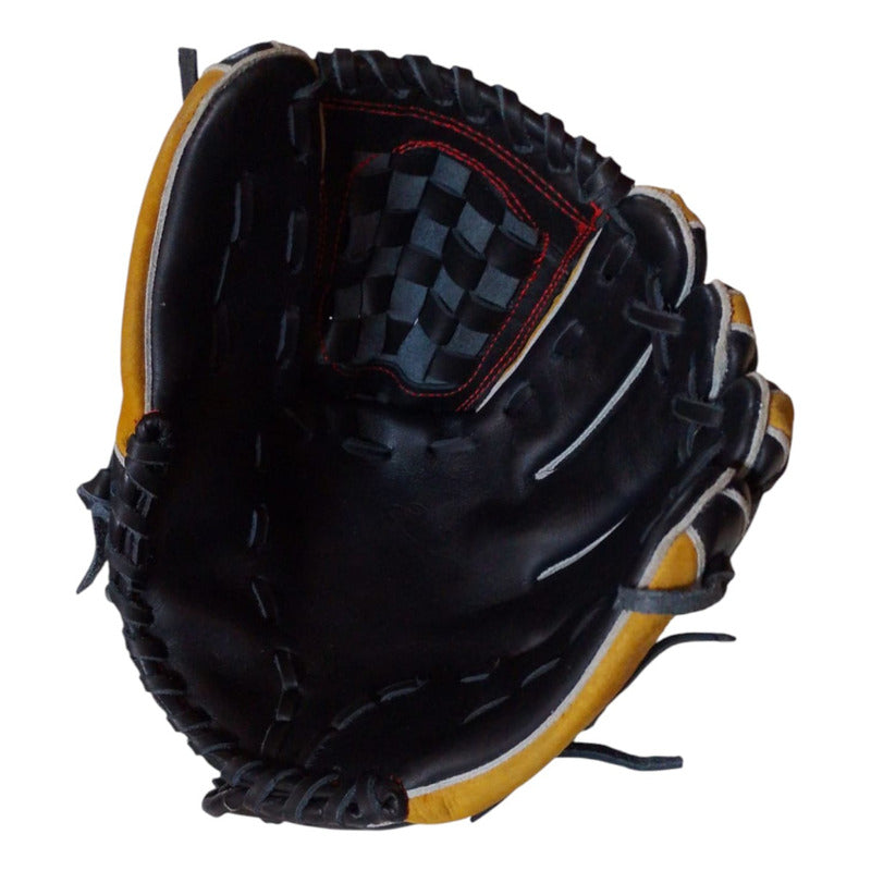 Guante Manopla Beisbol 1285 Bl/yw 12.5  Med Palomares Fpx Negro/amarillo Adulto/ Juvenil