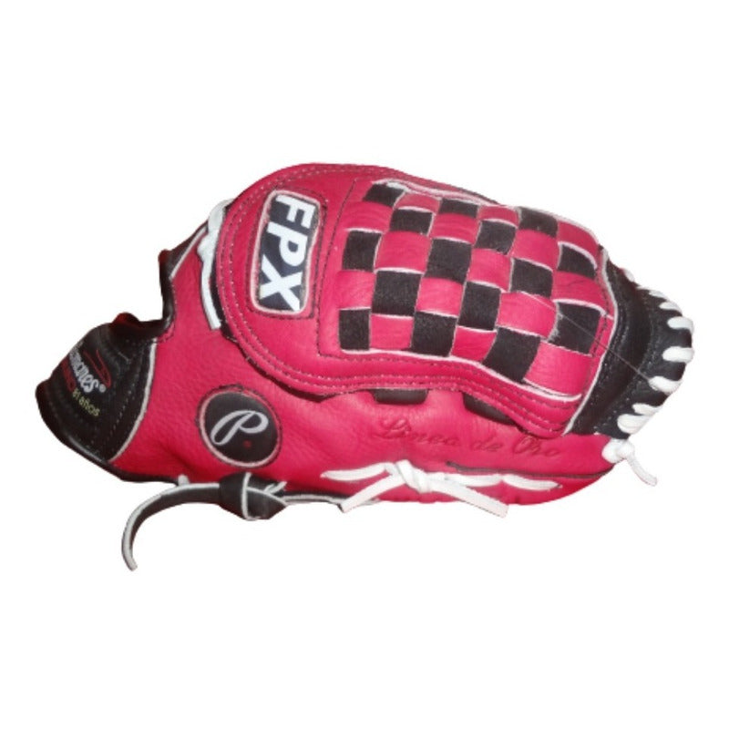 Manopla Béisbol Mod W135 Rosa/negro 13.5 PuLG Palomares  Fpx