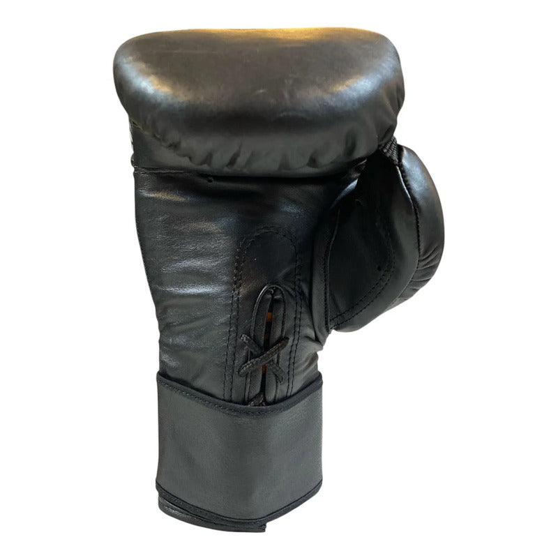 Guante Box Piel Cierre Agujeta Velcro Palomares Genuino Fpx 14 Oz Negro