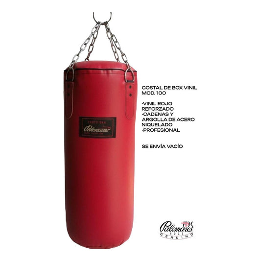 Costal  Boxeo Vinil Grande Palomares Genuino 37x100 Cm Negro G