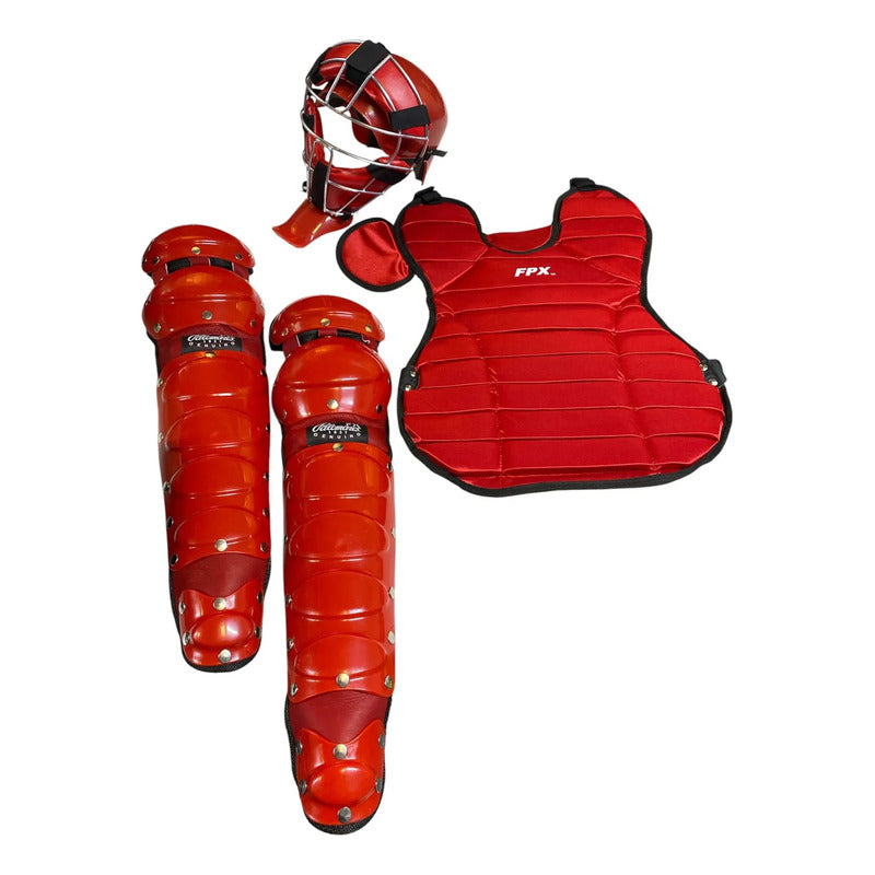 Arreo Catcher Beisbol Adult Cascoc/caretapetoespinillera Fpx Rojo